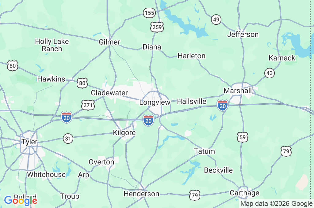 Longview Area Map