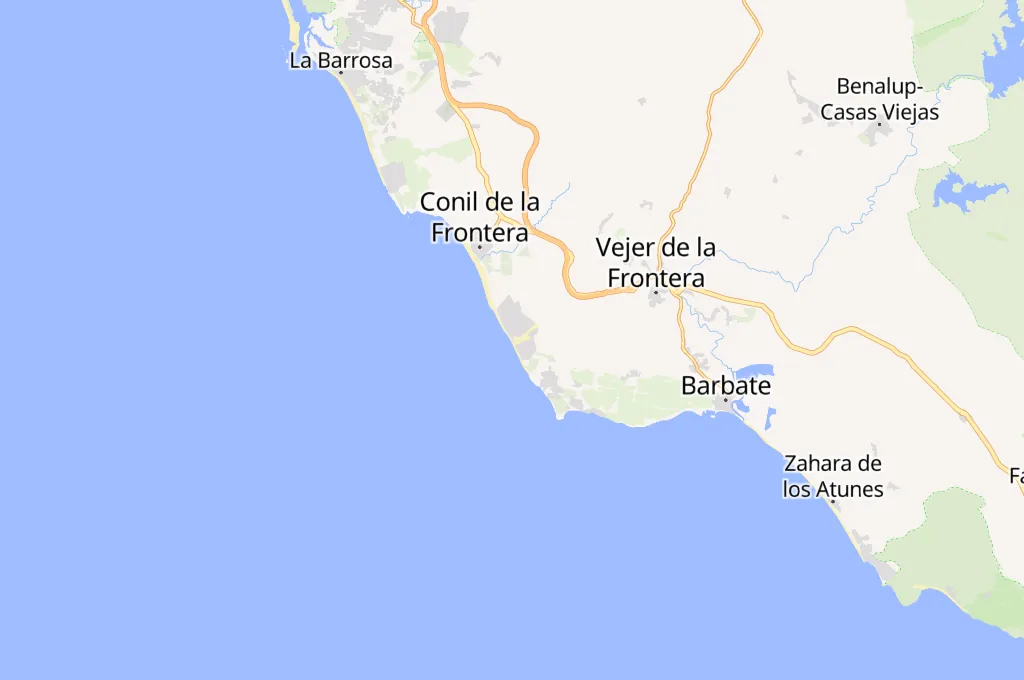 El Palmar Beach Area Map El Palmar Beach Area Map