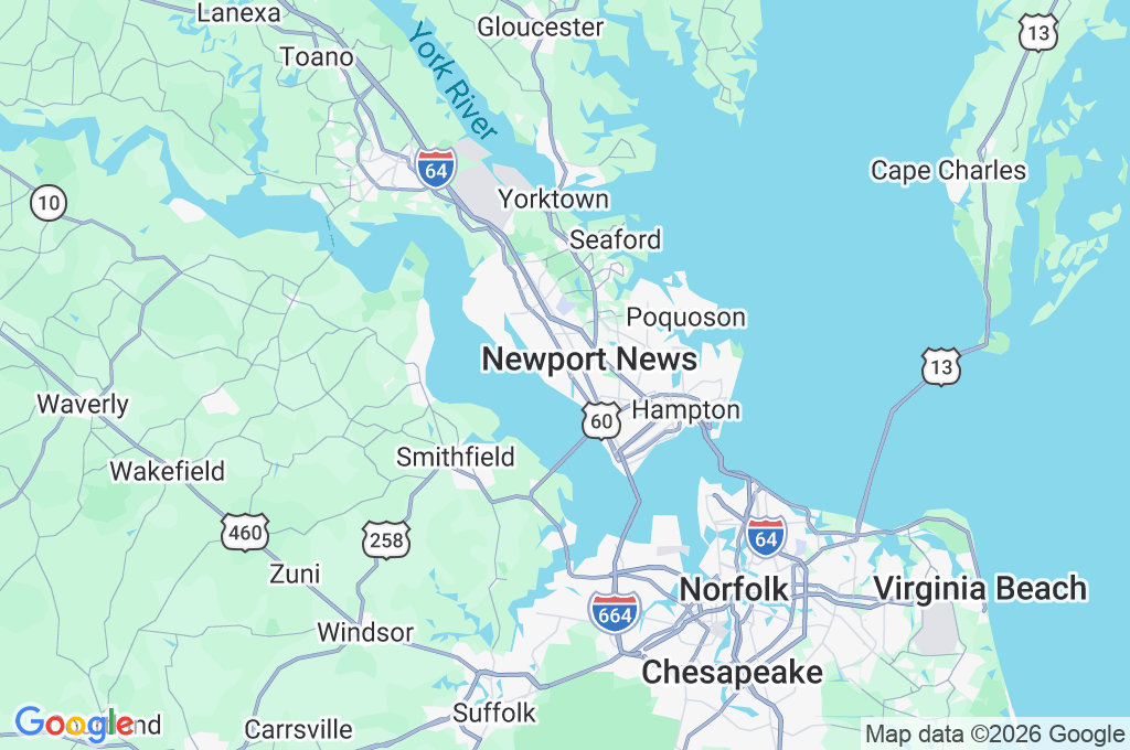 Christopher Newport University Area Map Christopher Newport University Area Map