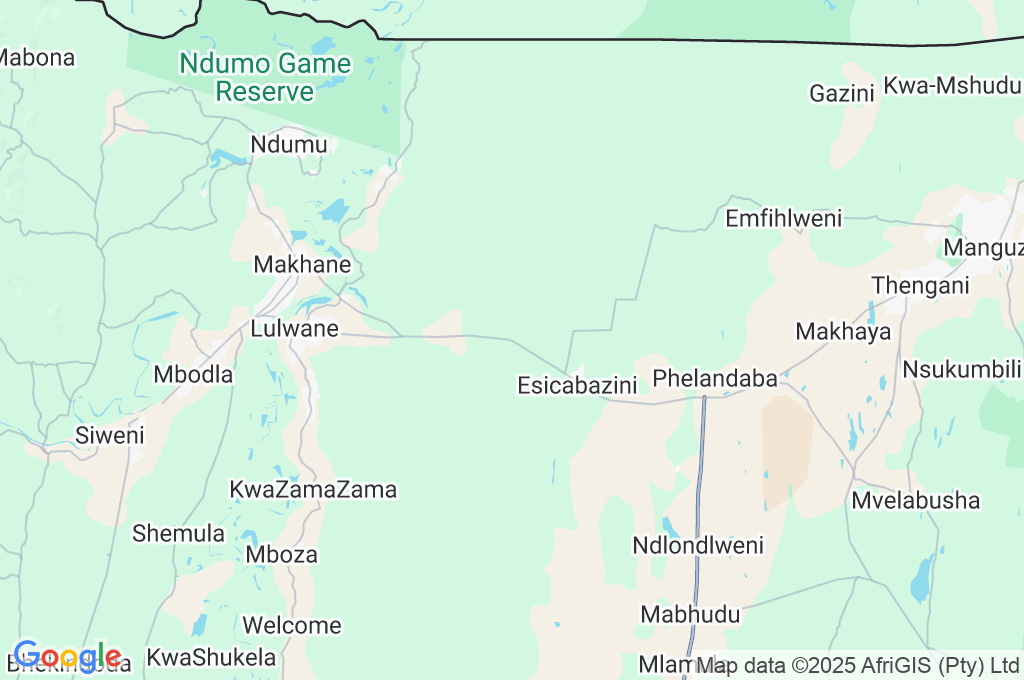 Tembe Elephant Park Area Map
