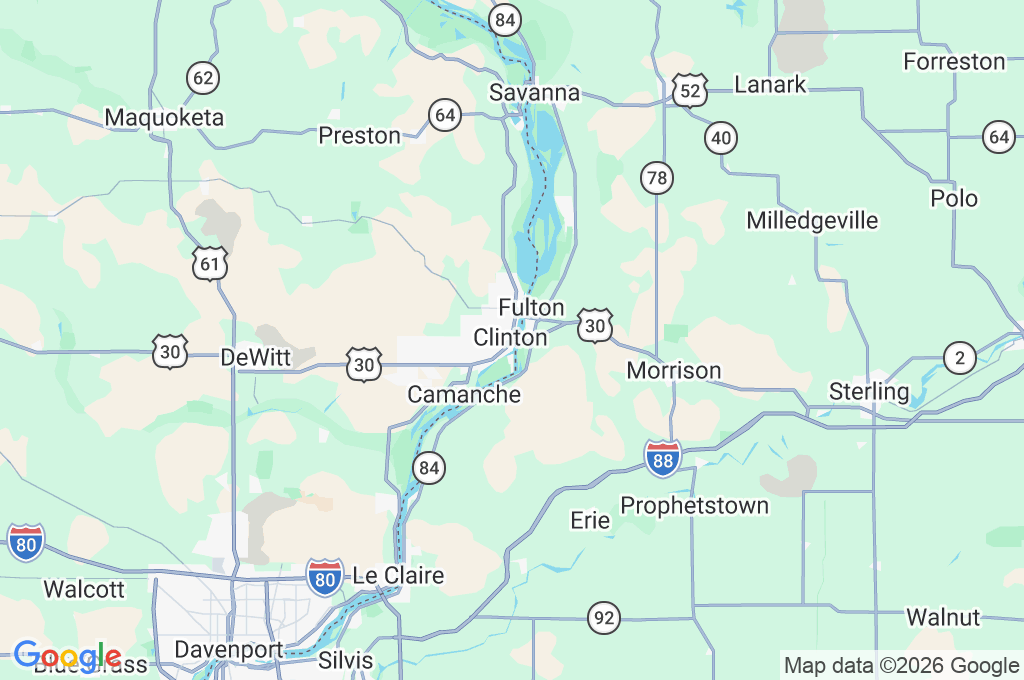 Clinton Area Map