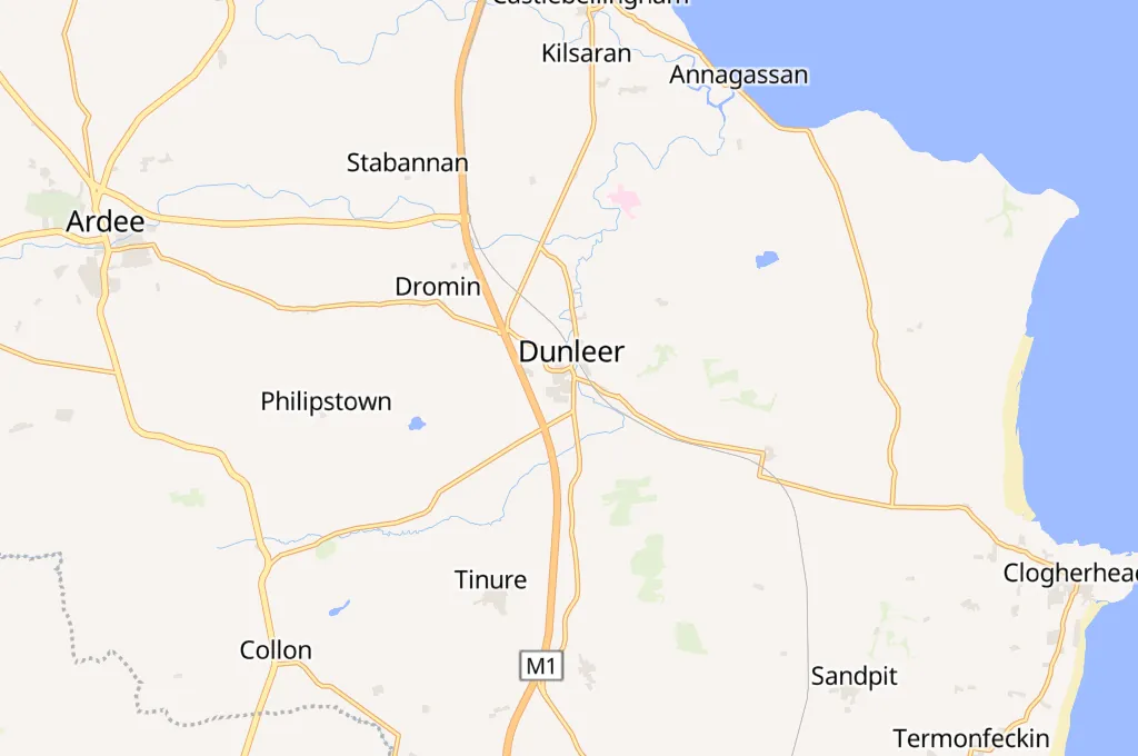 Dunleer Area Map Dunleer Area Map