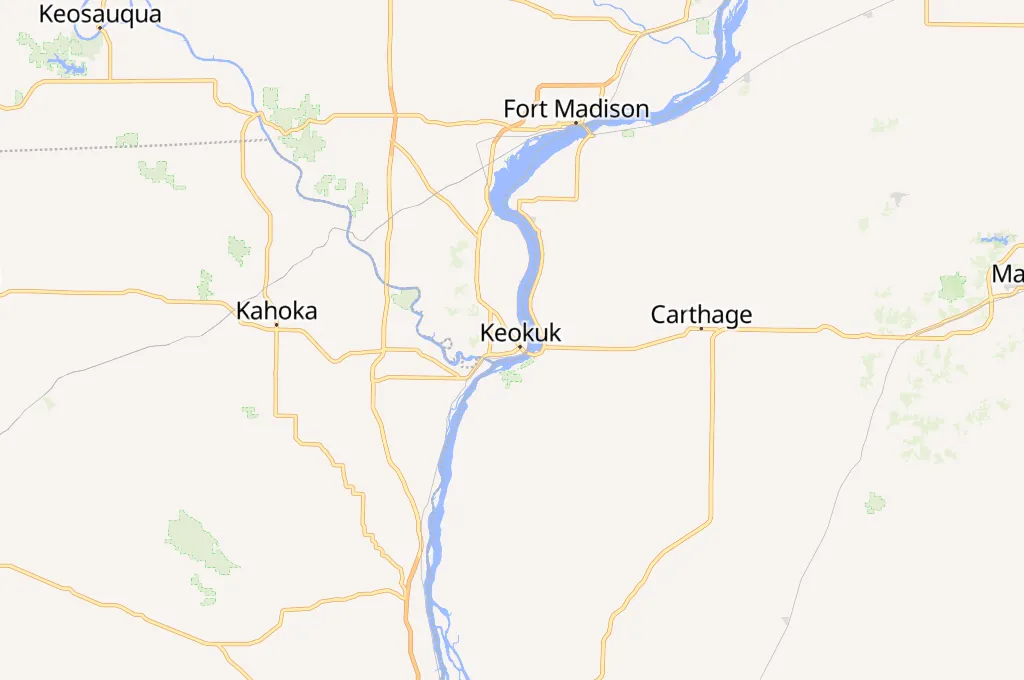 Keokuk Area Map Keokuk Area Map