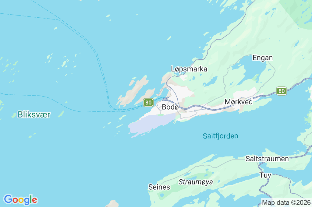 Bodø Harbour Area Map Bodø Harbour Area Map