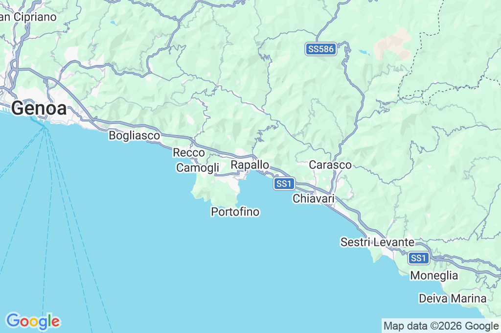 Rapallo Waterfront Area Map