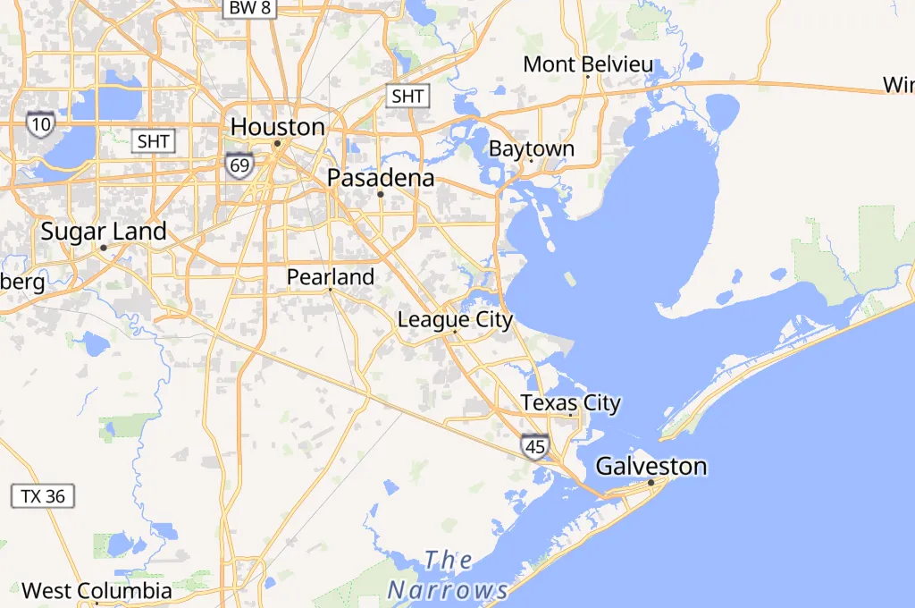 Nassau Bay Area Map