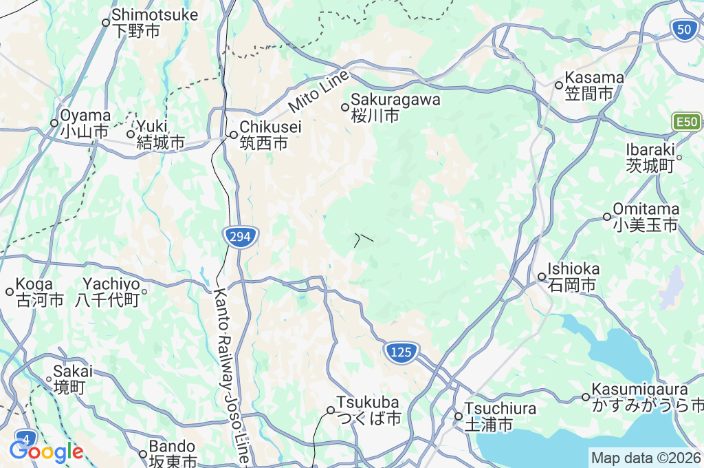 Mount Tsukuba Area Map Mount Tsukuba Area Map