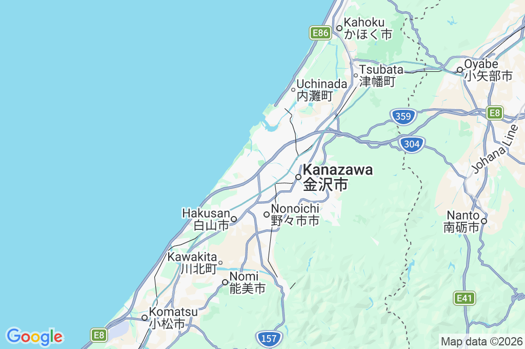 Kanazawa Area Map