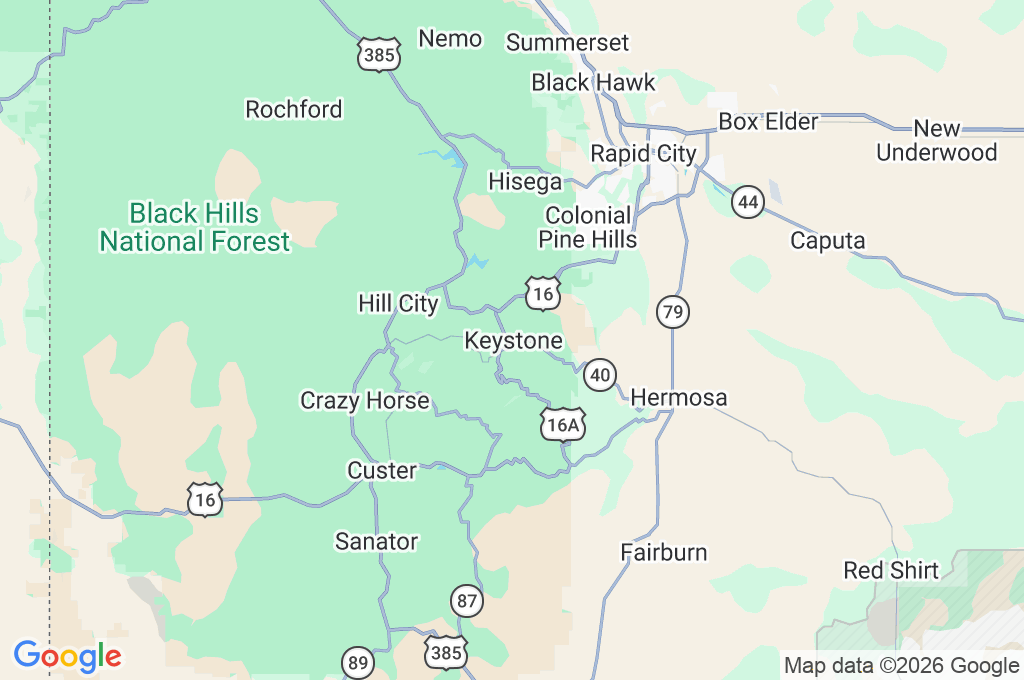 Keystone Area Map Keystone Area Map