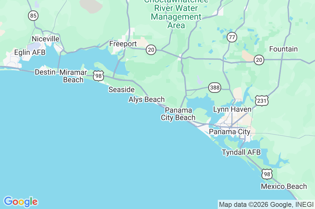Carillon Beach Area Map