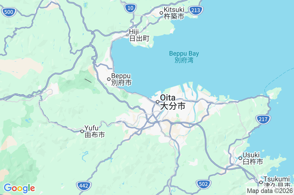 Beppu Bay Area Map Beppu Bay Area Map