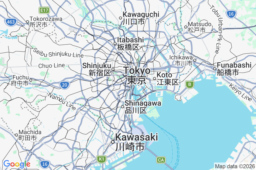 Tokyo Tower Area Map