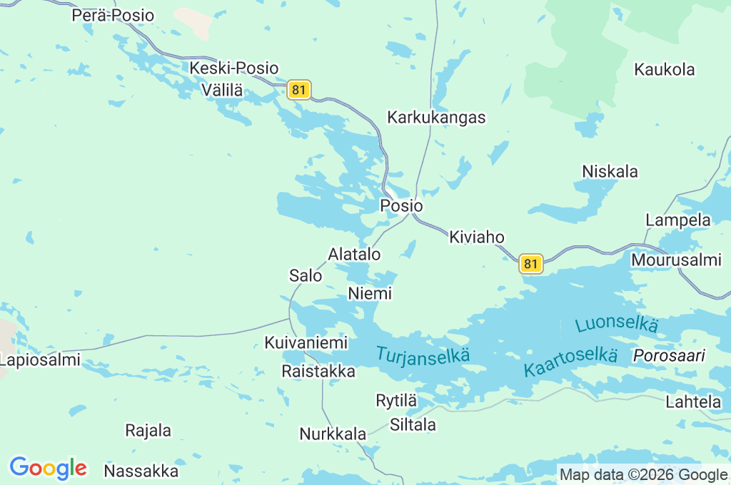 Posio Area Map