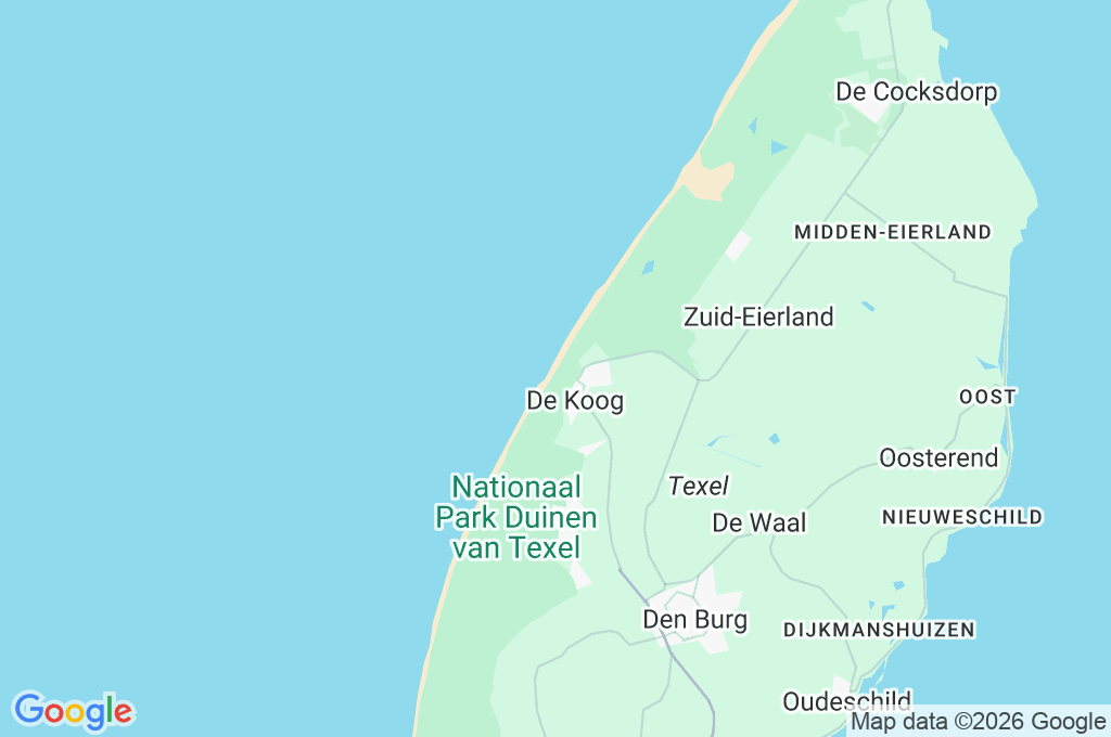 De Koog Area Map De Koog Area Map