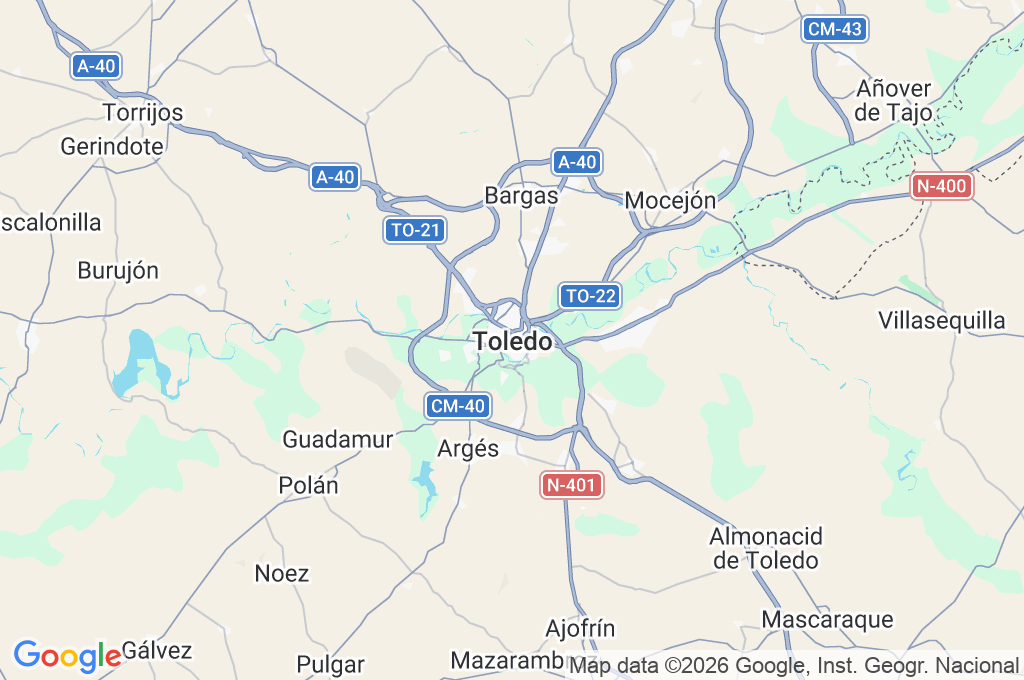 Toledo Area Map