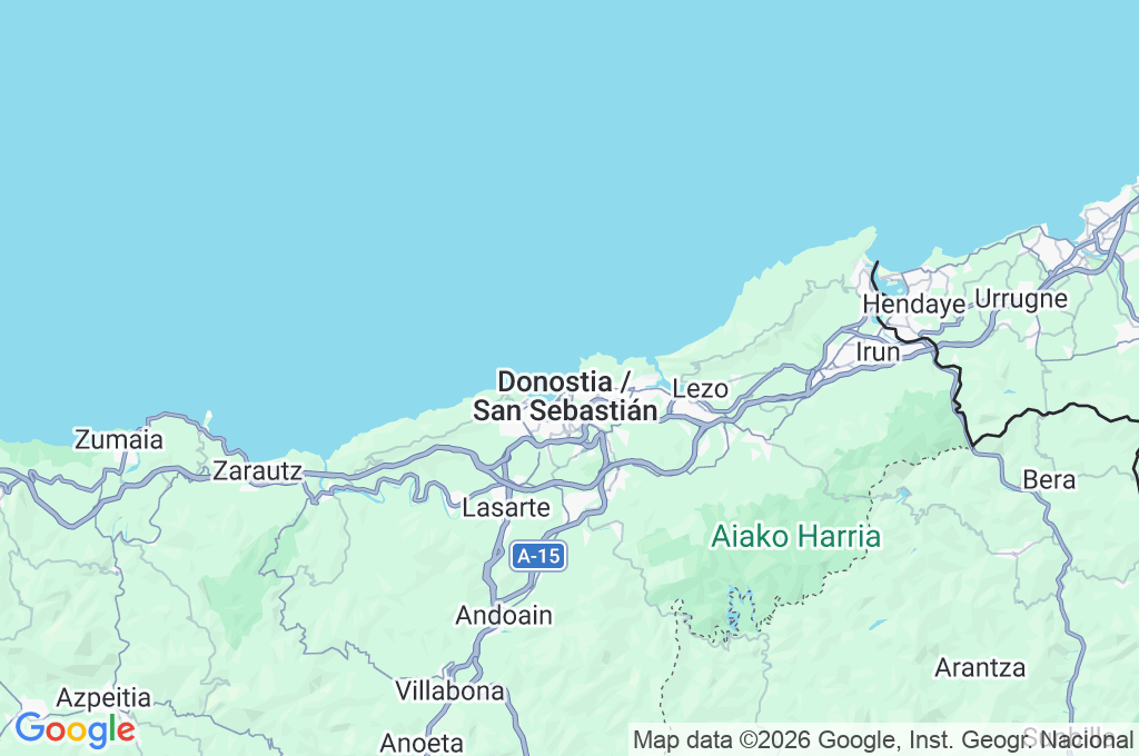 Zurriola Beach Area Map