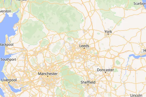 Map of West Yorkshire