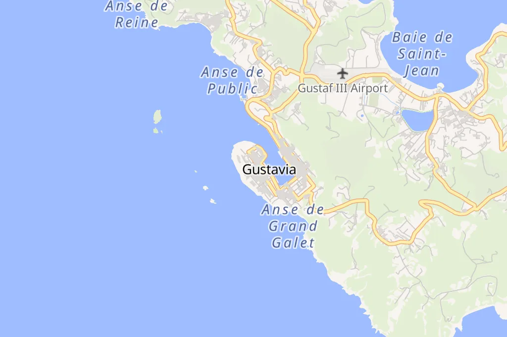 Gustavia Area Map Gustavia Area Map