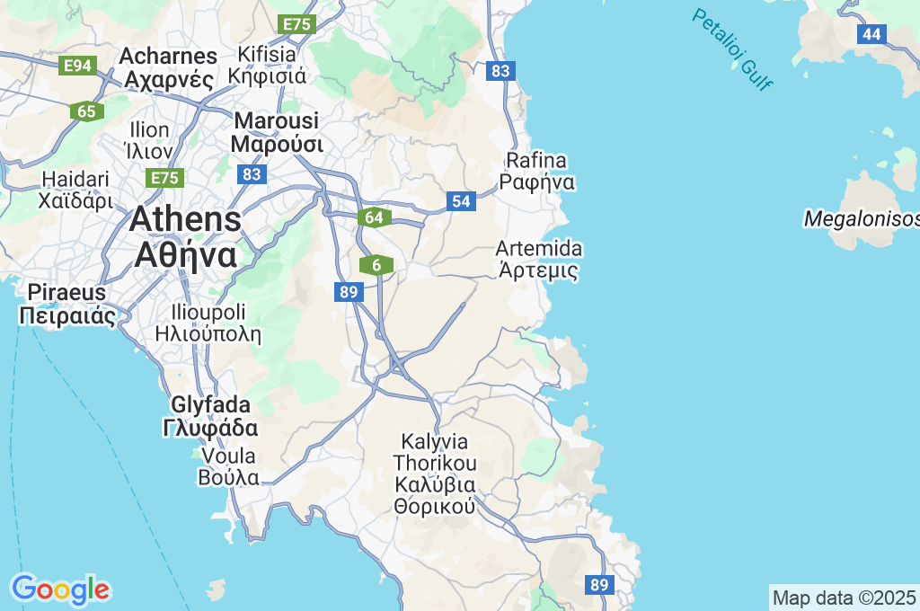 Athens International Airport - Eleftherios Venizelos Area Map