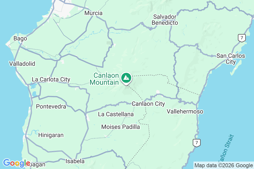 Kanlaon Volcano Area Map