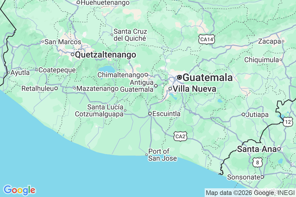 Volcán de Fuego Area Map