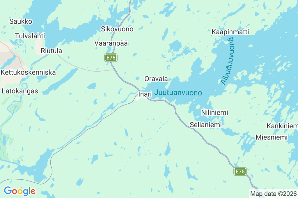 Inari Area Map Inari Area Map