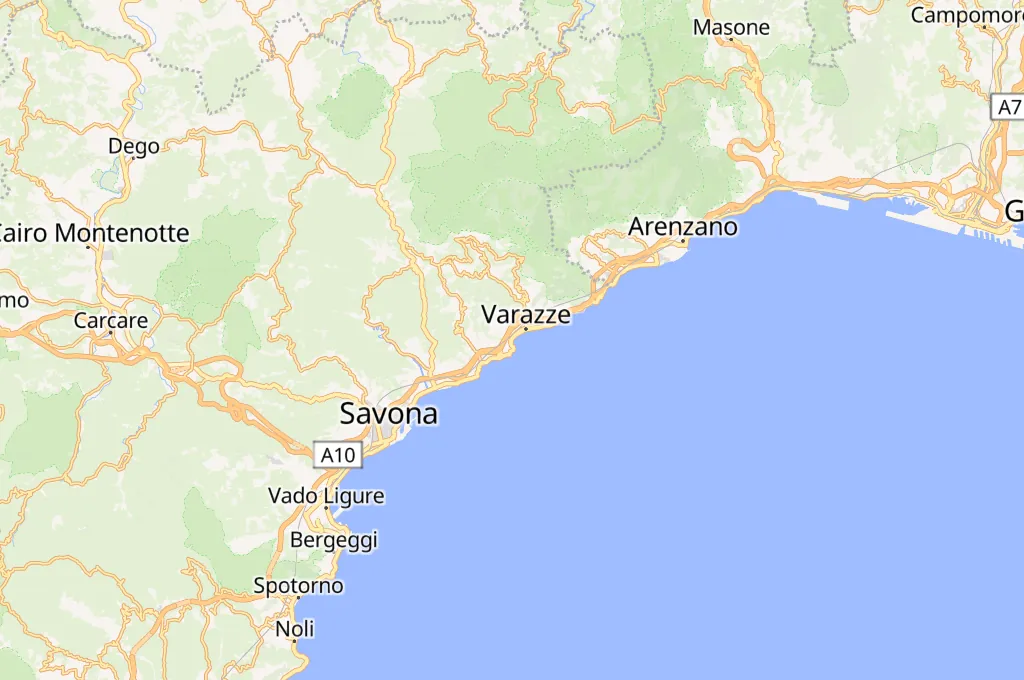 Marina di Varazze Area Map Marina di Varazze Area Map