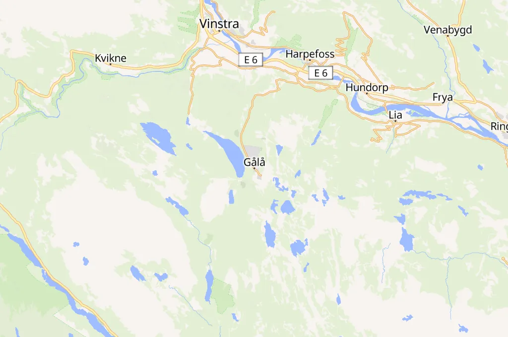 Gålå Area Map
