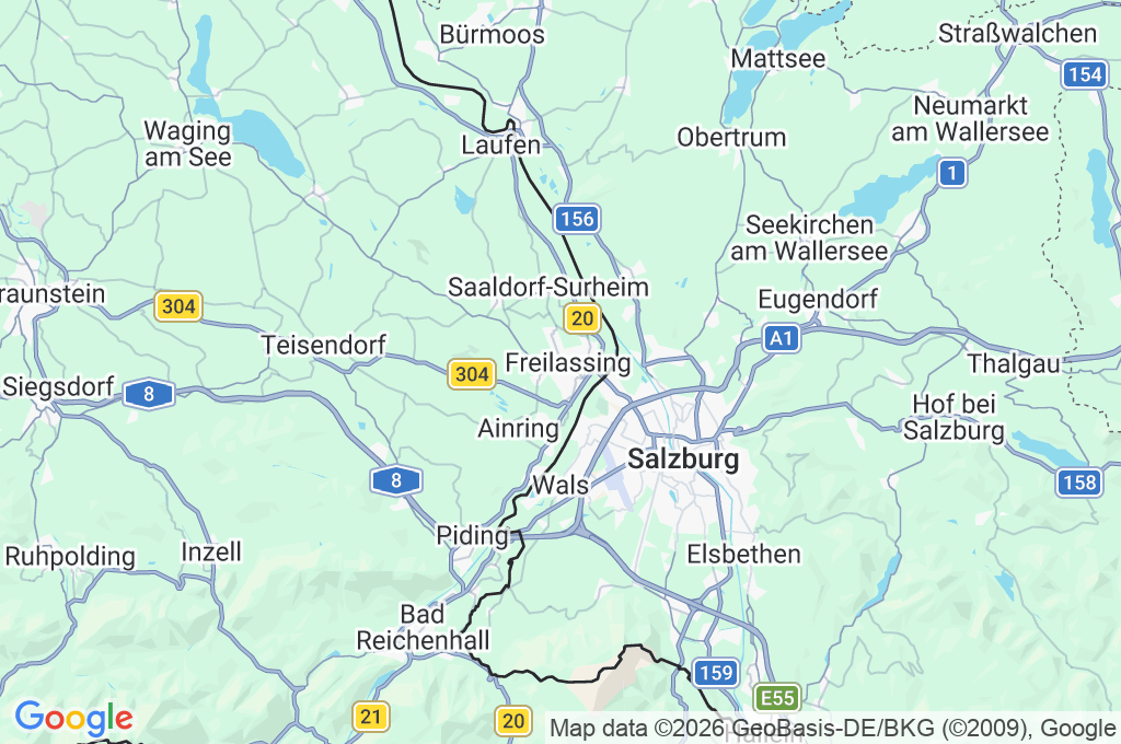 Freilassing Area Map Freilassing Area Map