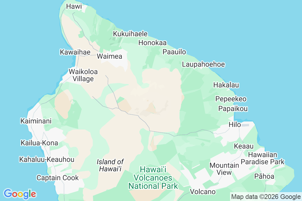 Subaru Telescope (Mauna Kea) Area Map