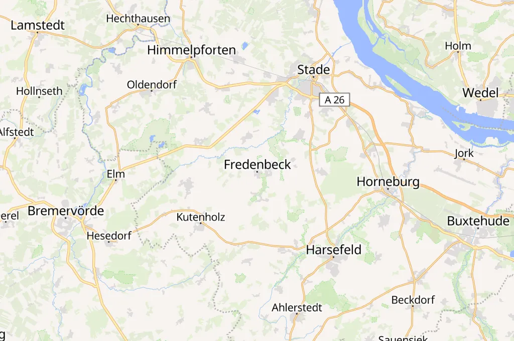 Fredenbeck Area Map