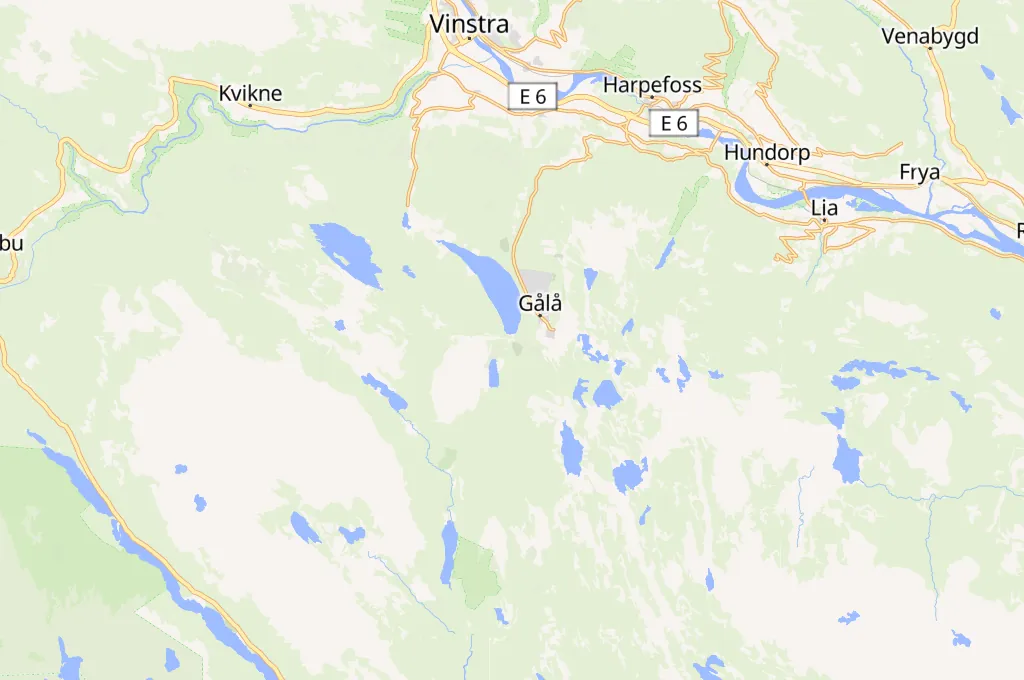 Gålå Alpin Area Map