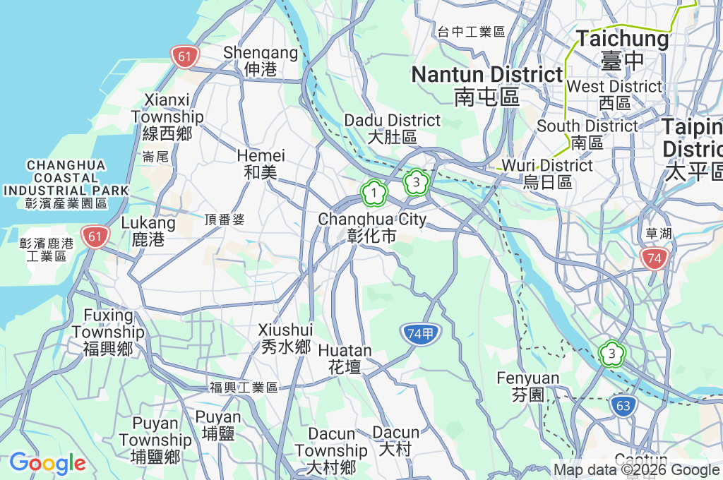 Baguashan Area Map Baguashan Area Map