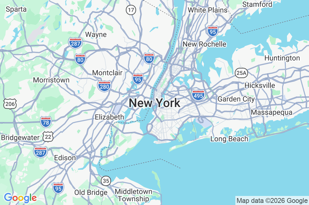 New York Area Map