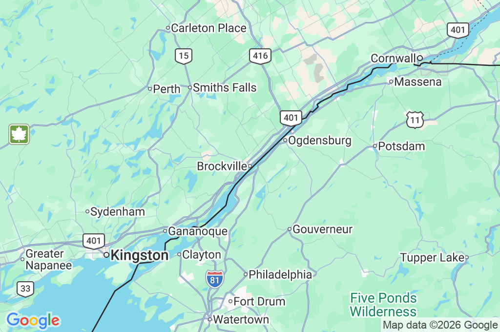 Brockville Area Map