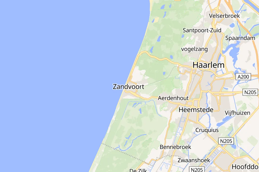 Zandvoort aan Zee Area Map Zandvoort aan Zee Area Map