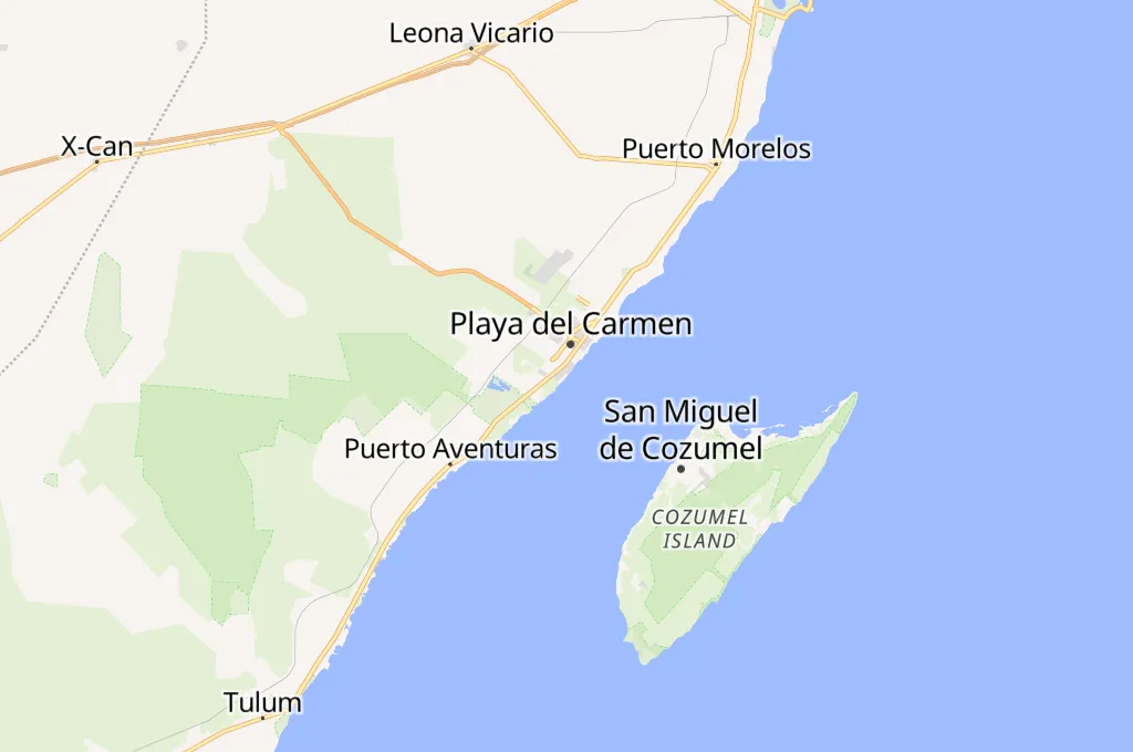 Playacar Area Map Playacar Area Map