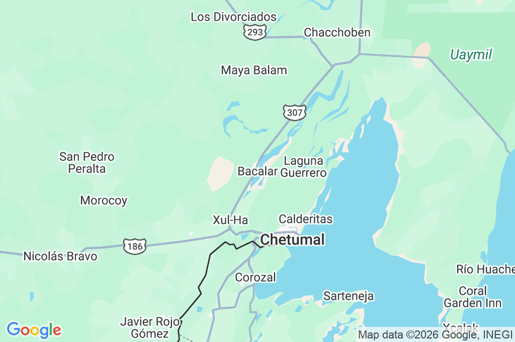 Bacalar Area Map