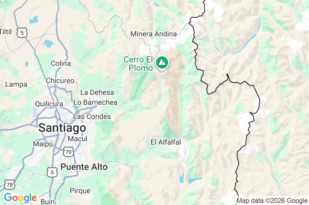 Valle Nevado Area Map