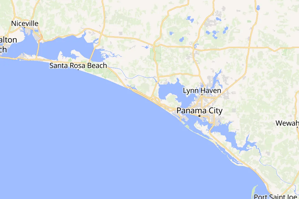 Panama City Beach Area Map Panama City Beach Area Map