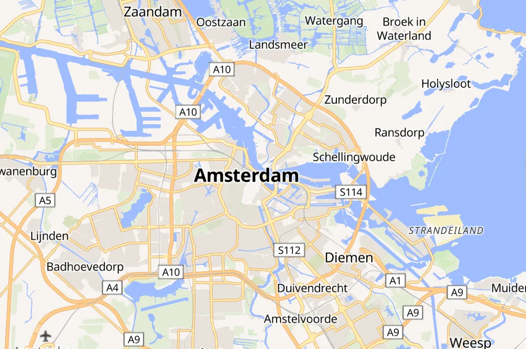 De Vijf Bruggen Area Map