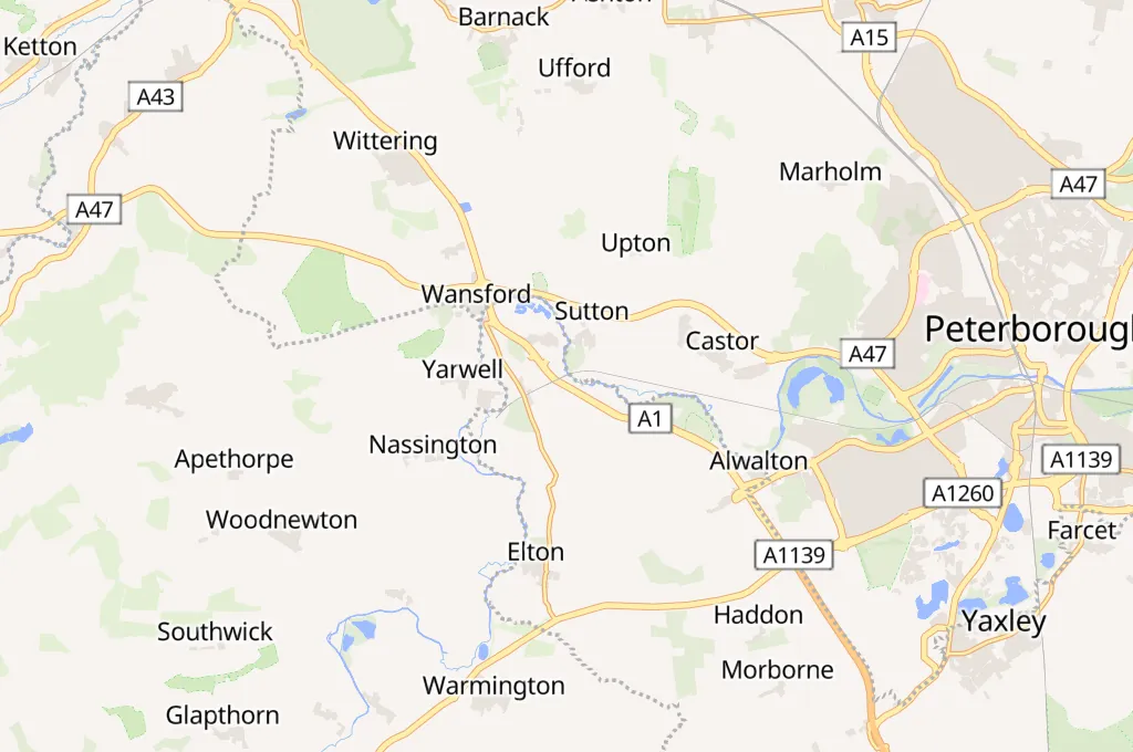 Wansford Station Area Map Wansford Station Area Map