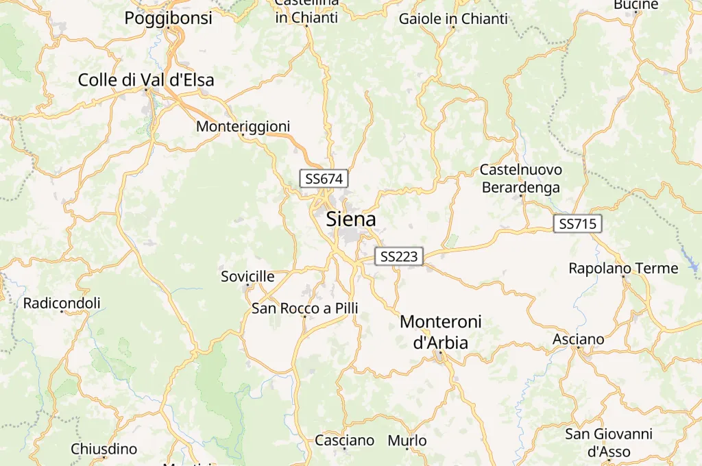 Piazza del Campo Area Map