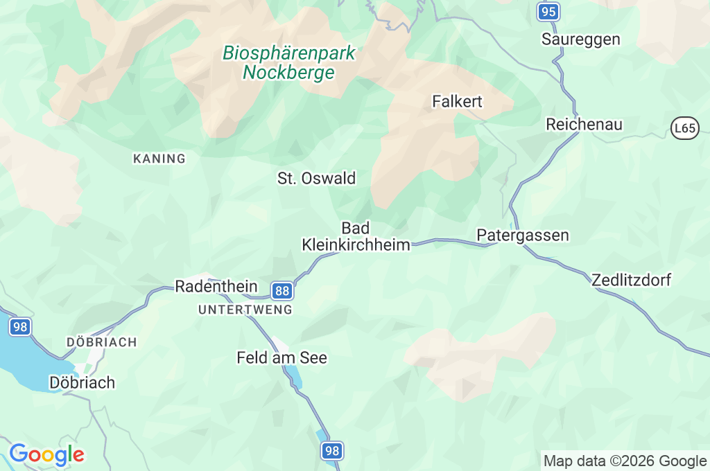 Bad Kleinkirchheim Area Map
