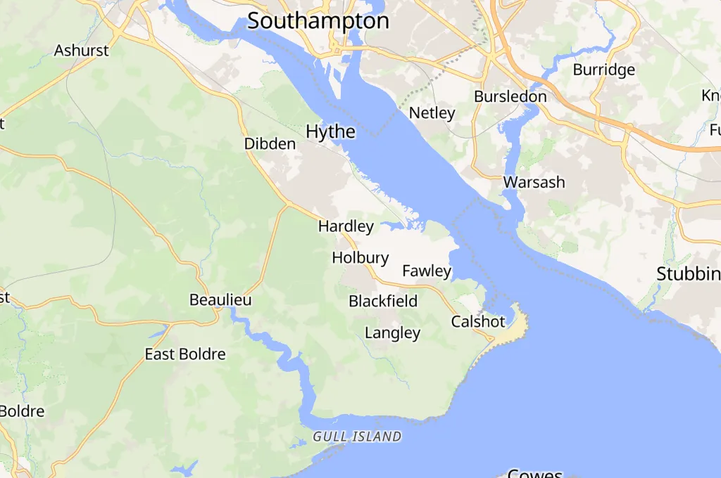 Fawley Area Map