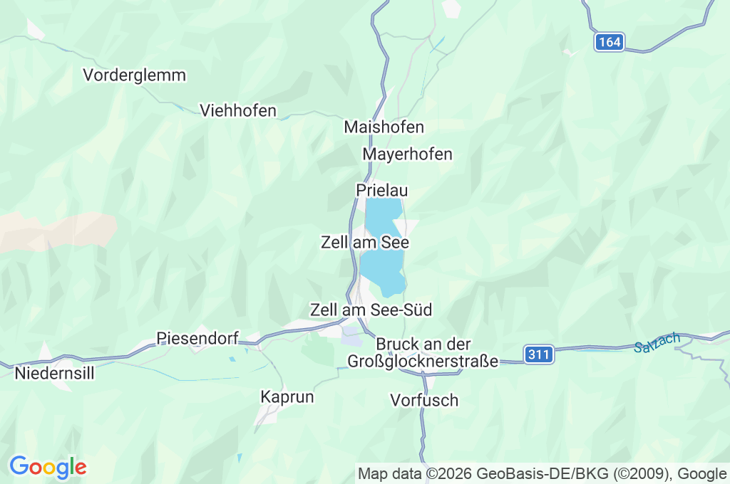 Zell am See Area Map