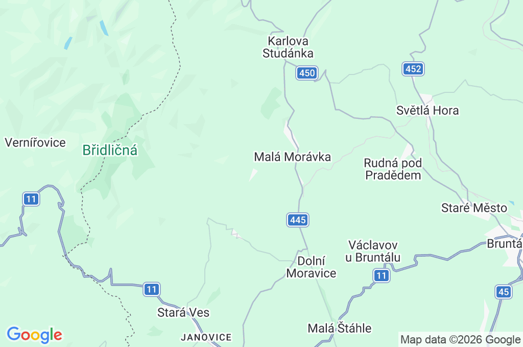 Karlov pod Pradědem Area Map Karlov pod Pradědem Area Map