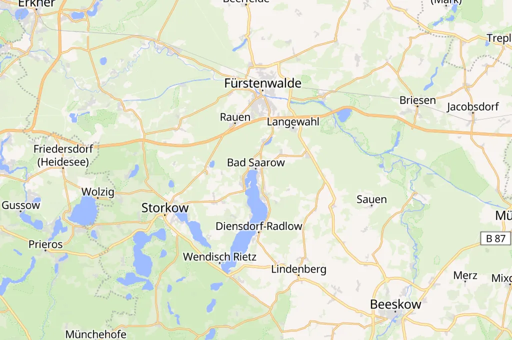 Bad Saarow Area Map