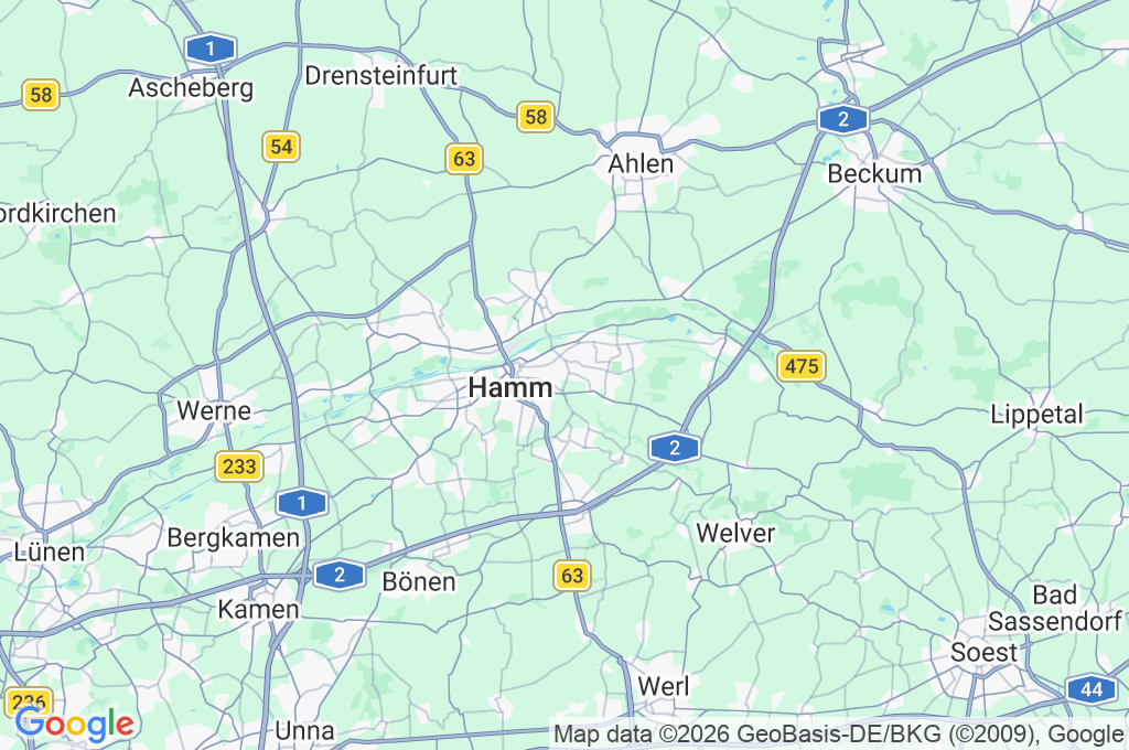 Hamm Area Map Hamm Area Map