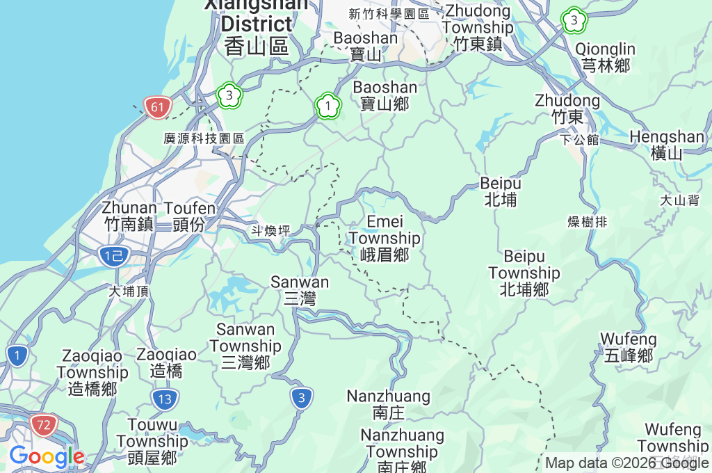 Emei Lake Area Map Emei Lake Area Map